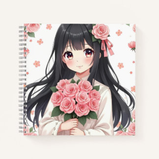 Carnet Cuaderno de espiral estilo anime personalizado