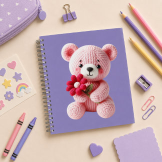 Carnet Cuaderno espiral con diseño de lindo osito