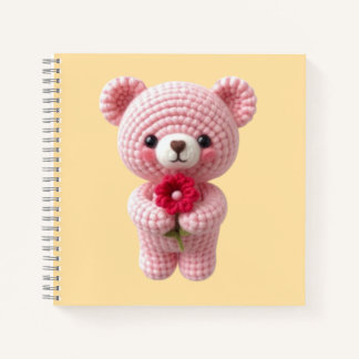 Carnet Cuaderno espiral con diseño de lindo osito