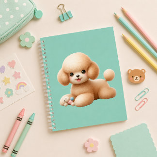 Carnet Cuaderno espiral con diseño de lindo perrito