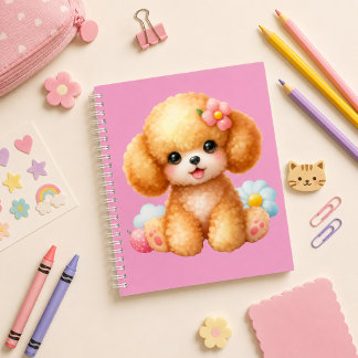 Carnet Cuaderno espiral con diseño de lindo perrito
