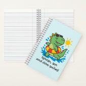 Carnet Cuaderno infantil espiral con dinosaurio veraniego (À l'intérieur)
