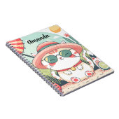 Carnet Cuaderno Kawaii Summer Cat (Côté Droit)