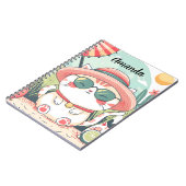 Carnet Cuaderno Kawaii Summer Cat (Côté gauche)