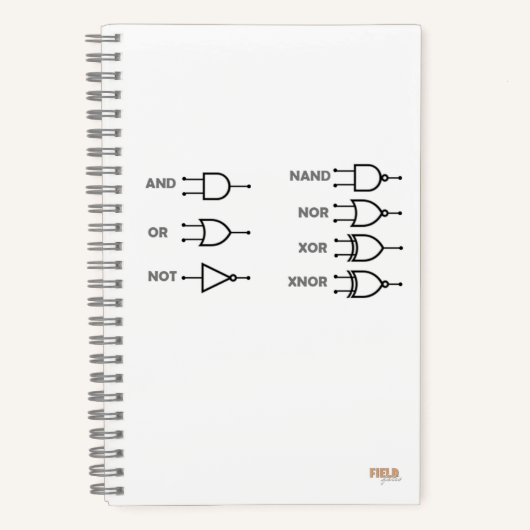 Carnet Cuaderno Logic Gates White (Recto)