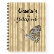 Cuaderno Sketchbook butterfly add name