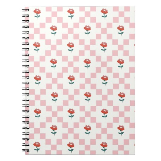 Carnet Cuadrillé en rosa (Devant)