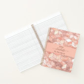 Carnet Cube de marbre moderne en or rose (Intérieur)