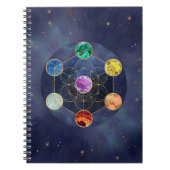 Carnet Cube de Metatron Chakras Géométrie sacrée (Devant)