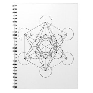 Carnet Cube de Métatron noir et blanc