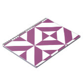 Carnet Cube Déco géométrique violet chaud (Côté gauche)