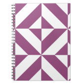 Carnet Cube Déco géométrique violet chaud (Devant)