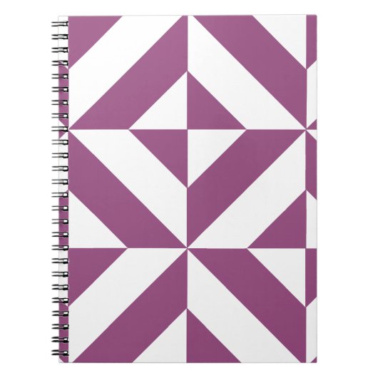 Carnet Cube Déco géométrique violet chaud (Devant)