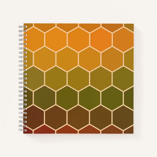 Carnet Cubes 3d colorés modernes ou motif Hexagons (Devant)