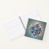 Carnet Cubes Lumineux et Conception de Grille Moléculaire (Intérieur)
