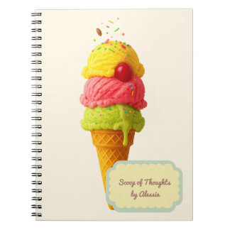 Carnet Cuillerée de pensées – Glace personnalisée
