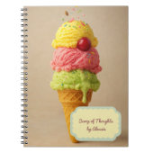 Carnet Cuillerée de pensées – Glace personnalisée (Devant)