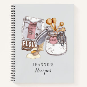 Carnet Cuillères à mesurer de sucre de farine personnalis