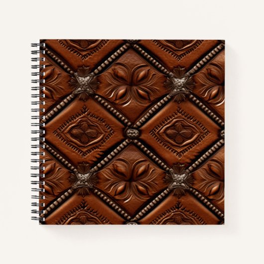 Carnet Cuir à outils brun occidental (Devant)