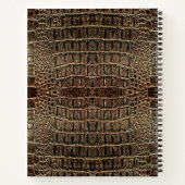 Carnet Cuir Alligator Brown (Dos)