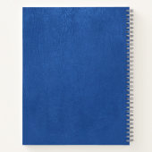 Carnet Cuir bleu moderne (Dos)