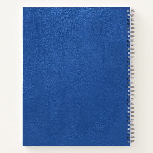 Carnet Cuir bleu moderne (Dos)