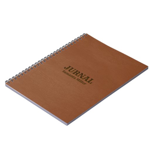 Carnet Cuir Brown Faux (Côté gauche)