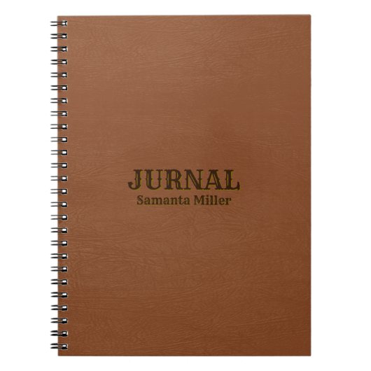 Carnet Cuir Brown Faux (Devant)