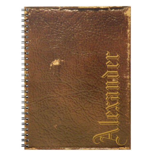 Carnet Cuir Brown Rustique Faux (Devant)