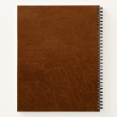 Carnet Cuir Brown Rustique personnalisé (Dos)