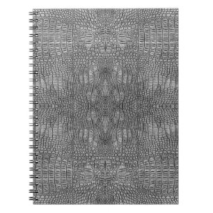Carnet Cuir d'alligator gris