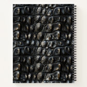 Carnet Cuir de crocodile noir (Dos)