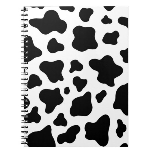 Carnet Cuir de vache noir et blanc Moderne rustique de Fe (Devant)