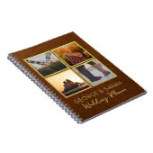 Carnet Cuir et Wedding planner or 4 photos personnalisés (Côté Droit)
