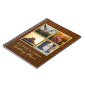 Carnet Cuir et Wedding planner or 4 photos personnalisés (Côté gauche)