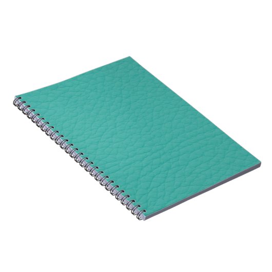 Carnet Cuir fait sur commande à la mode turquoise de (Côté Droit)