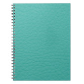 Carnet Cuir fait sur commande à la mode turquoise de (Devant)