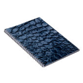 Carnet Cuir Faux Alligator Bleu (Côté Droit)