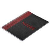 Carnet Cuir Faux Noir Et Rouge (Côté gauche)