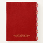 Carnet Cuir Faux Vintage Rouge (Dos)
