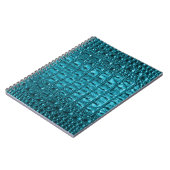 Carnet cuir girly d'alligator de bleu de turquoise de (Côté gauche)