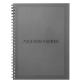 Carnet Cuir gris (Devant)