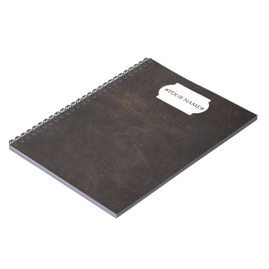 Carnet Cuir gris (Côté gauche)