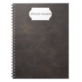 Carnet Cuir gris (Devant)