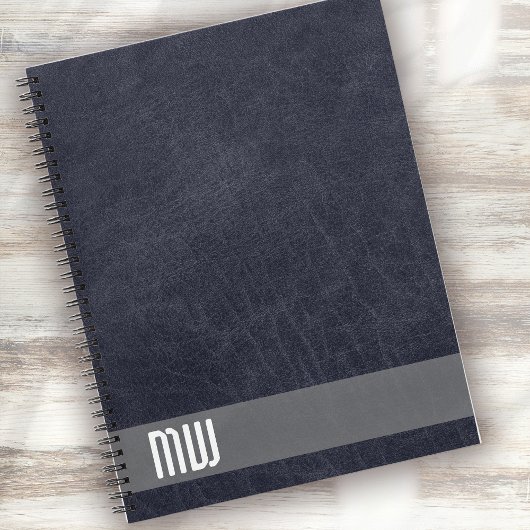 Carnet Cuir métallisé rayure monogramme gras