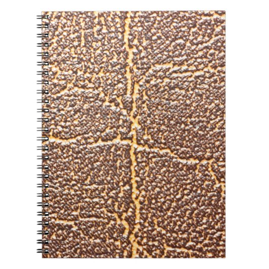 Carnet Cuir naturel couverture texture abstraite, âgée, (Devant)
