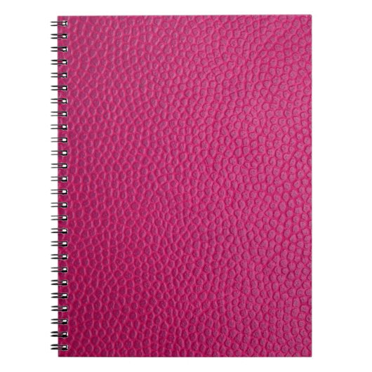 Carnet Cuir rose (Devant)