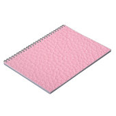 Carnet Cuir rose (Côté gauche)