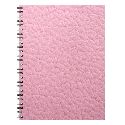 Carnet Cuir rose (Devant)