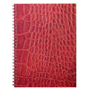 Carnet Cuir rouge d'alligator de Faux